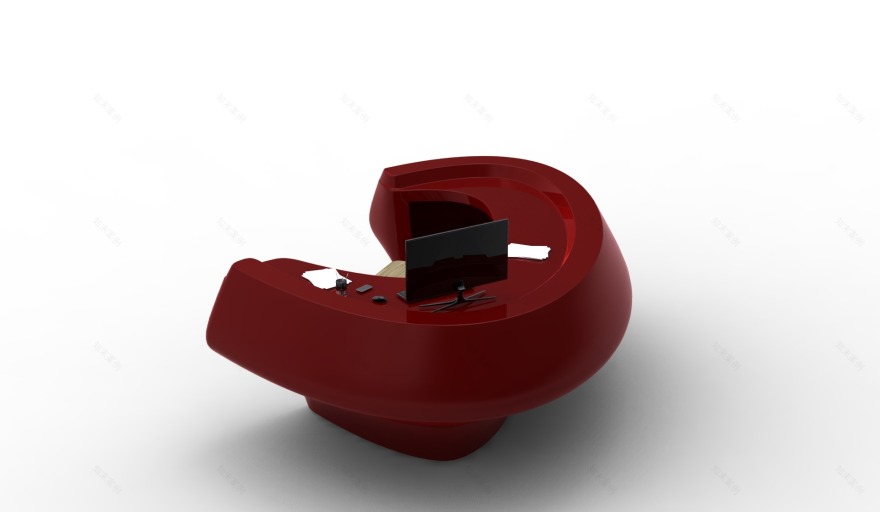 有机造型飞翼接待台-12