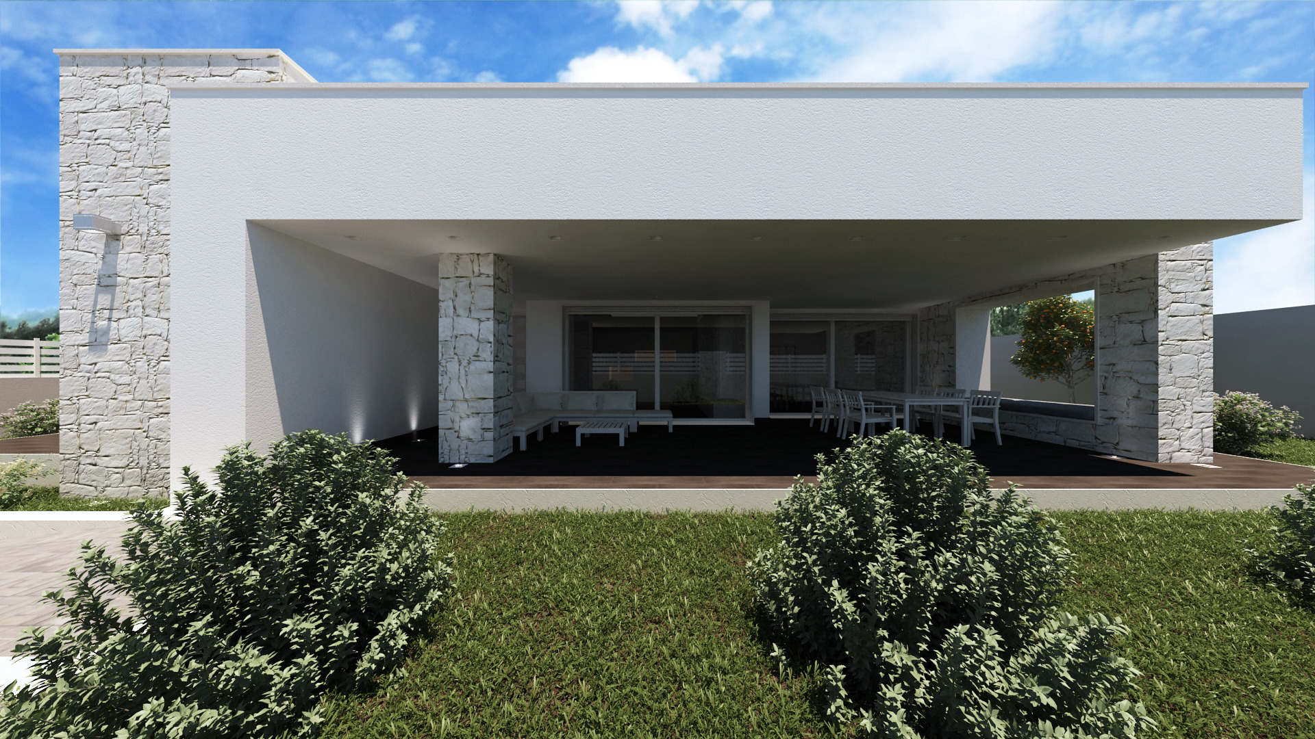 现代家庭别墅设计，室内外和谐共生-0