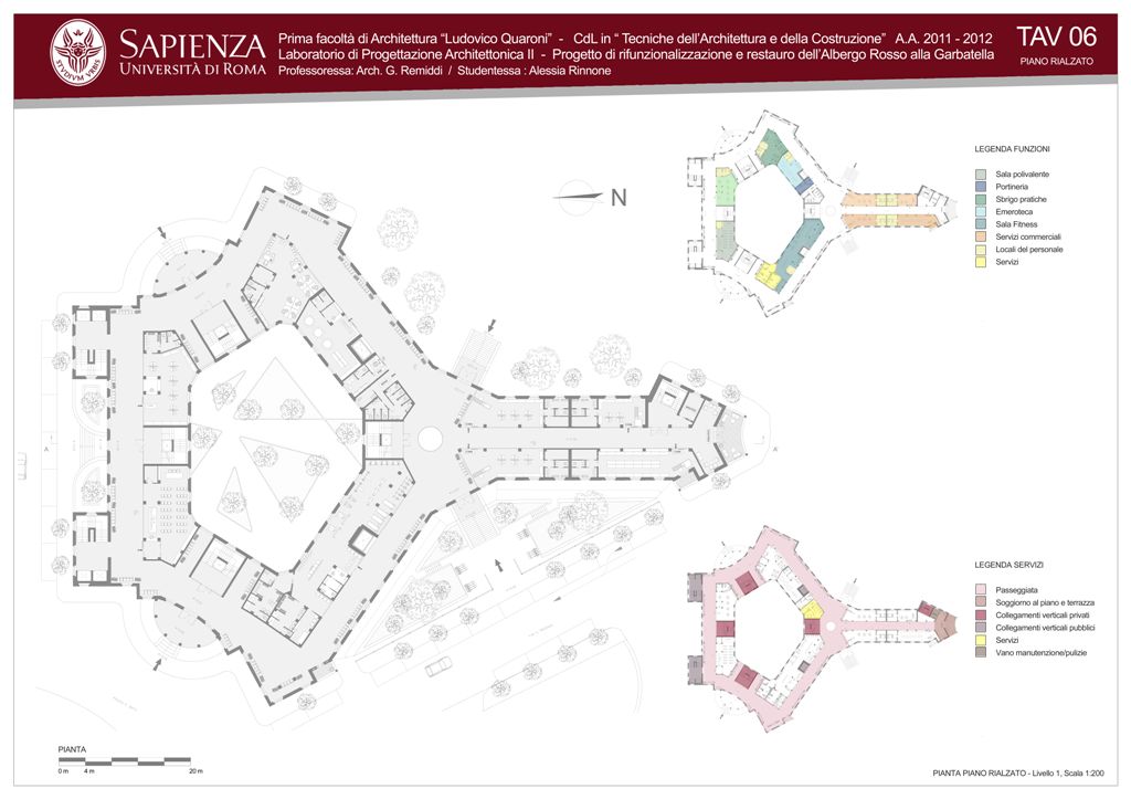 罗马红色酒店多功能社区中心 | 复古与创新的完美结合-5