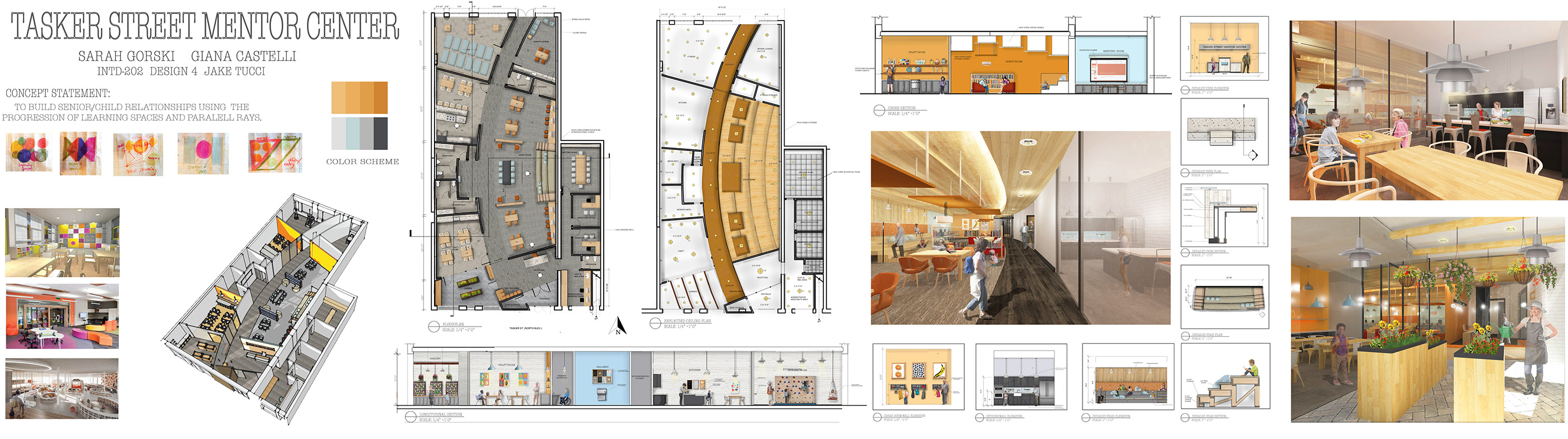 Tasker Street mentor center | 橙蓝灰三色打造温馨老少共享空间-1