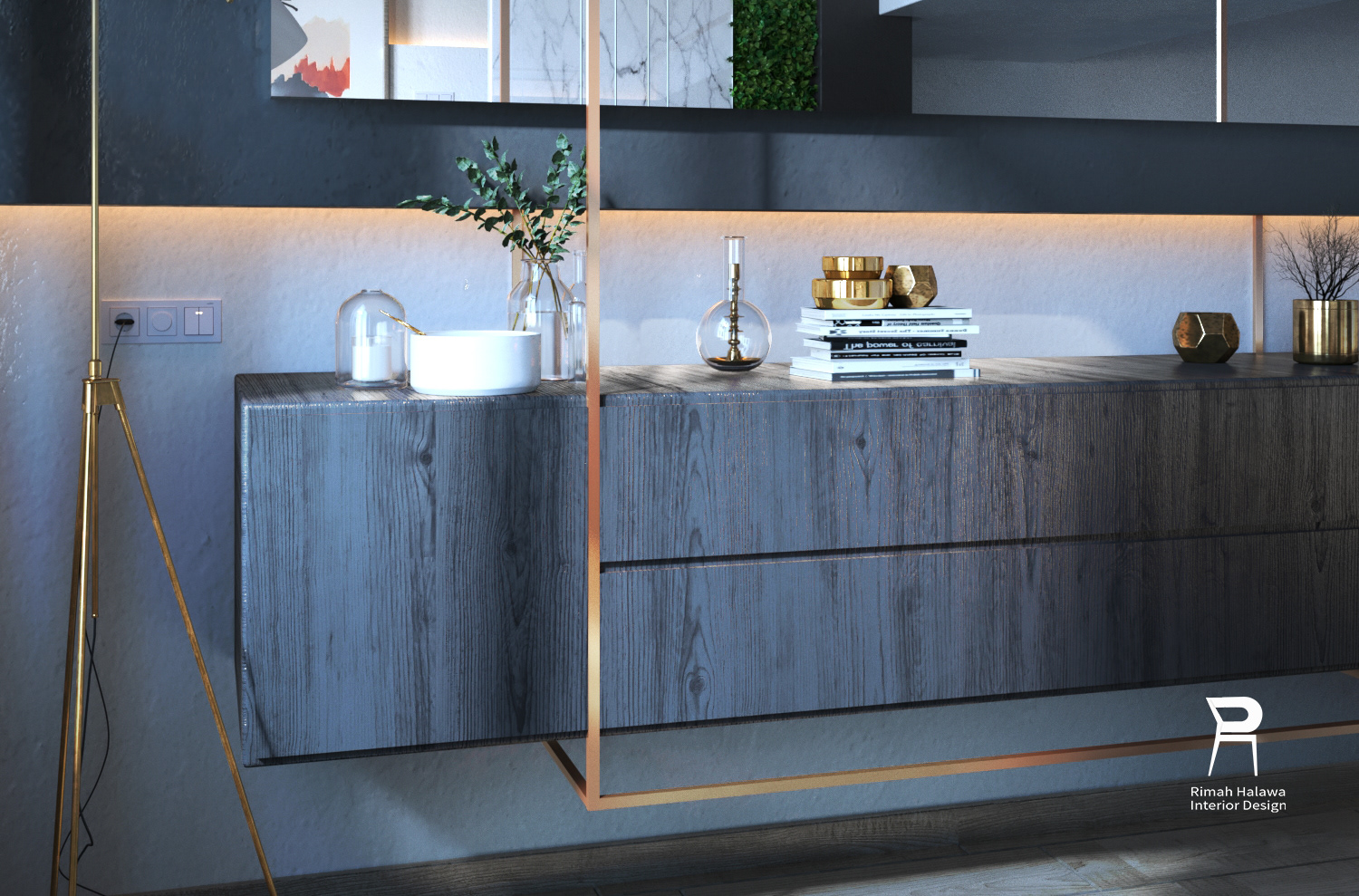 黑白简约餐厅设计-2