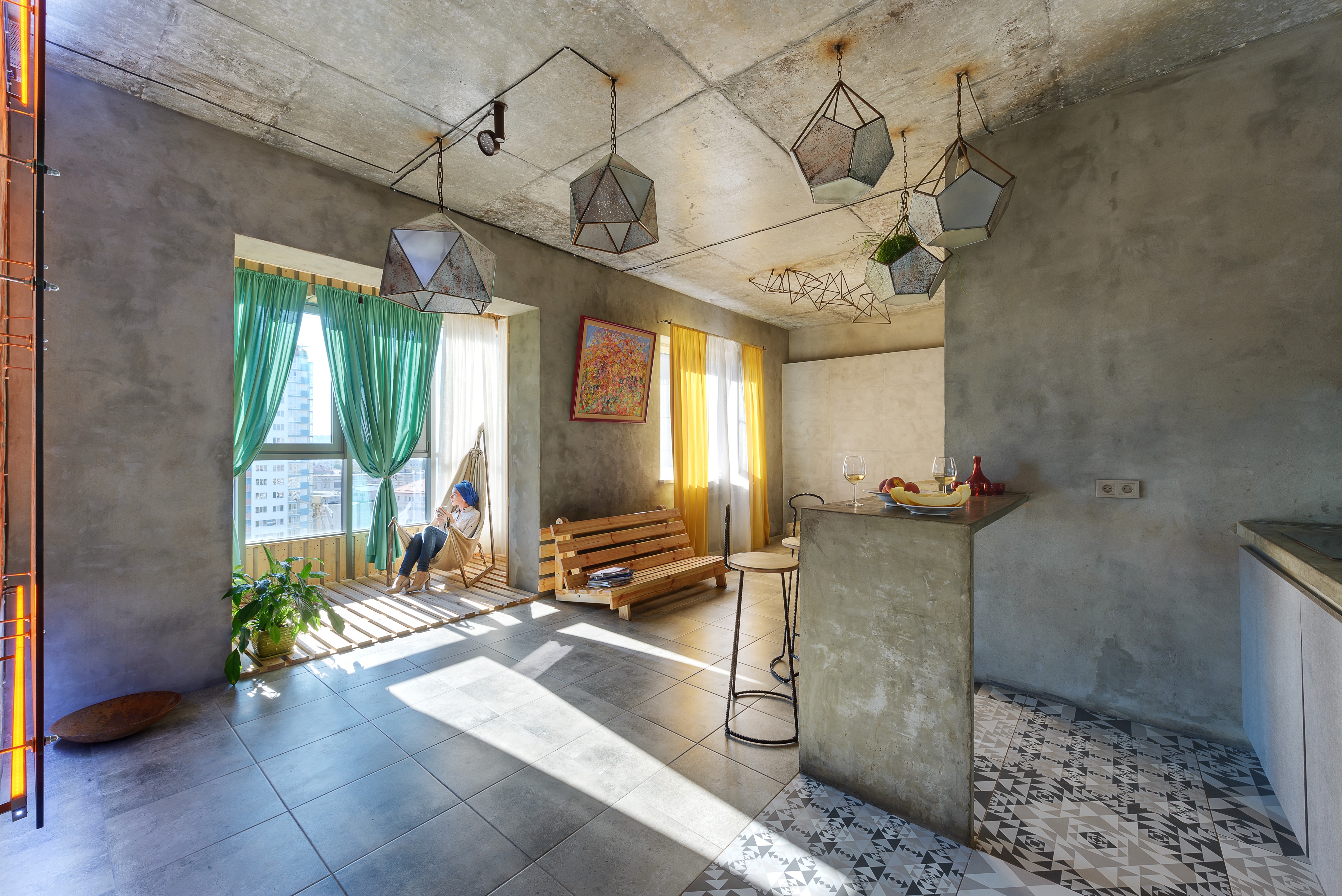 乌克兰"太阳之屋" | 融合波斯文化与现代设计的住宅空间-11