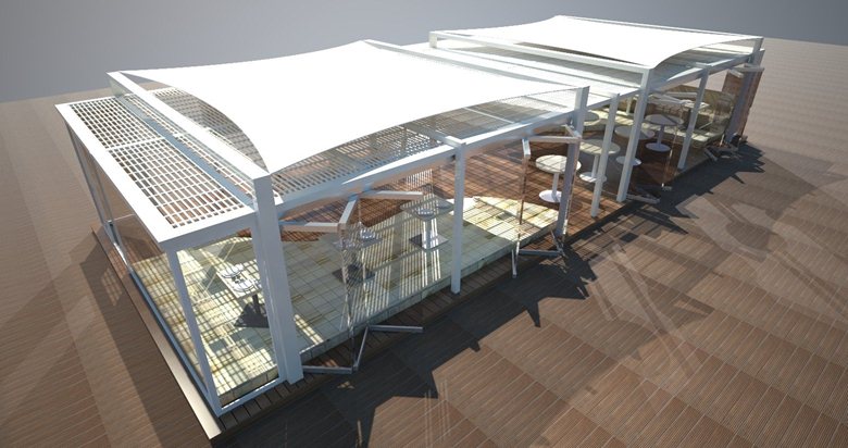 2012 年完成的 Hattico 露台酒吧，位于 Messina 海峡的露台上-0