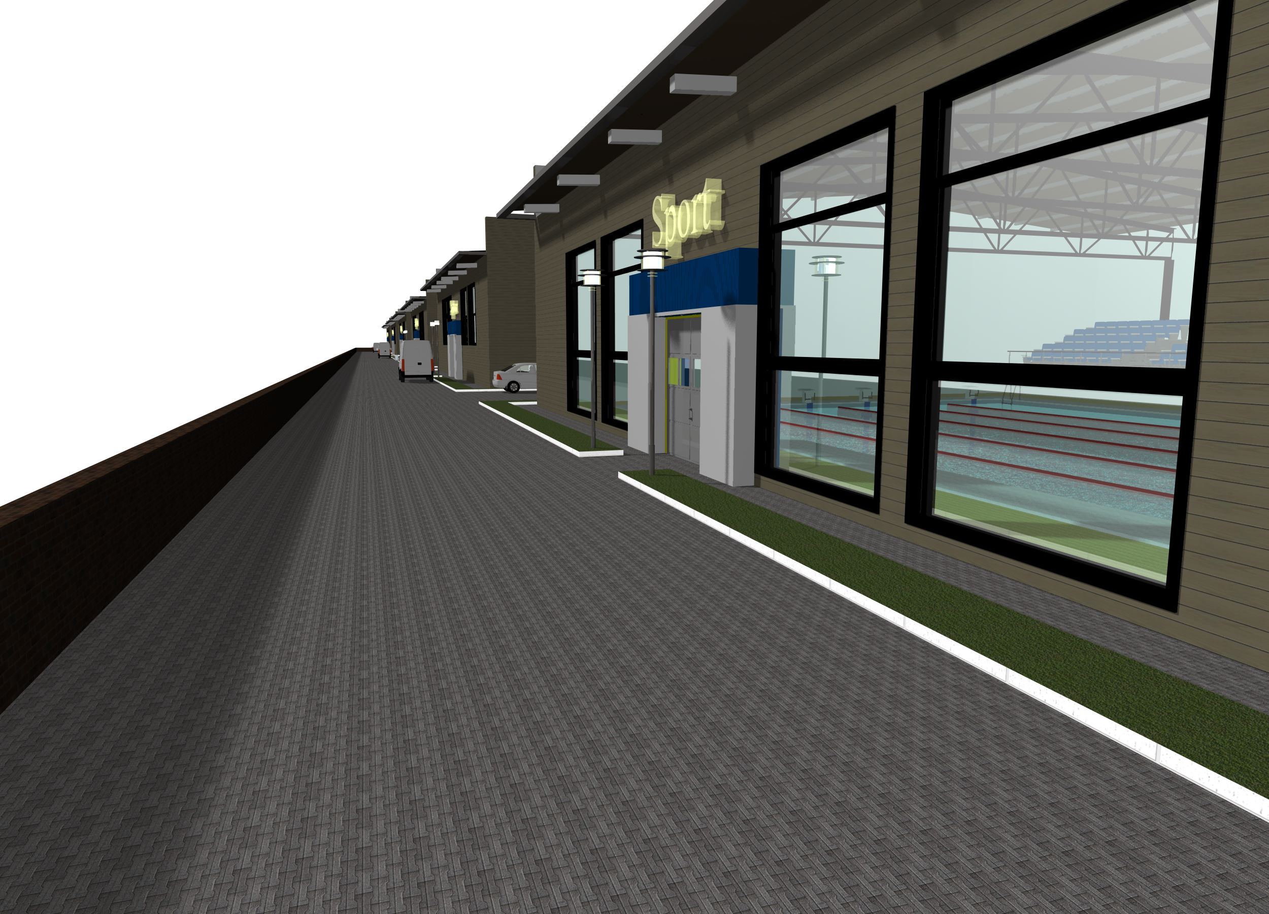 2015 年完工的混合结构体育中心设计-1