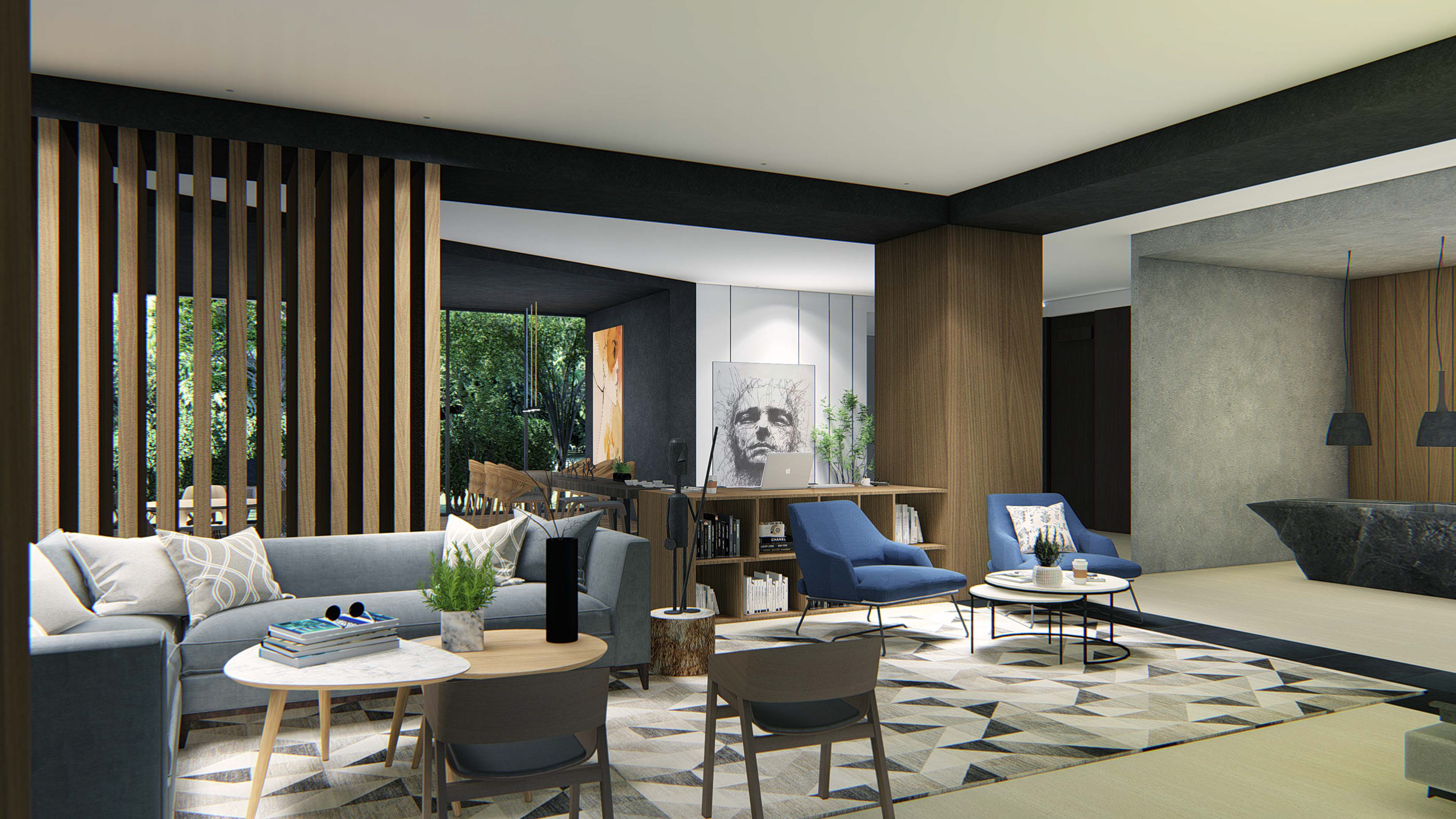 Hilton lobby renovation / Michigan, USA-0