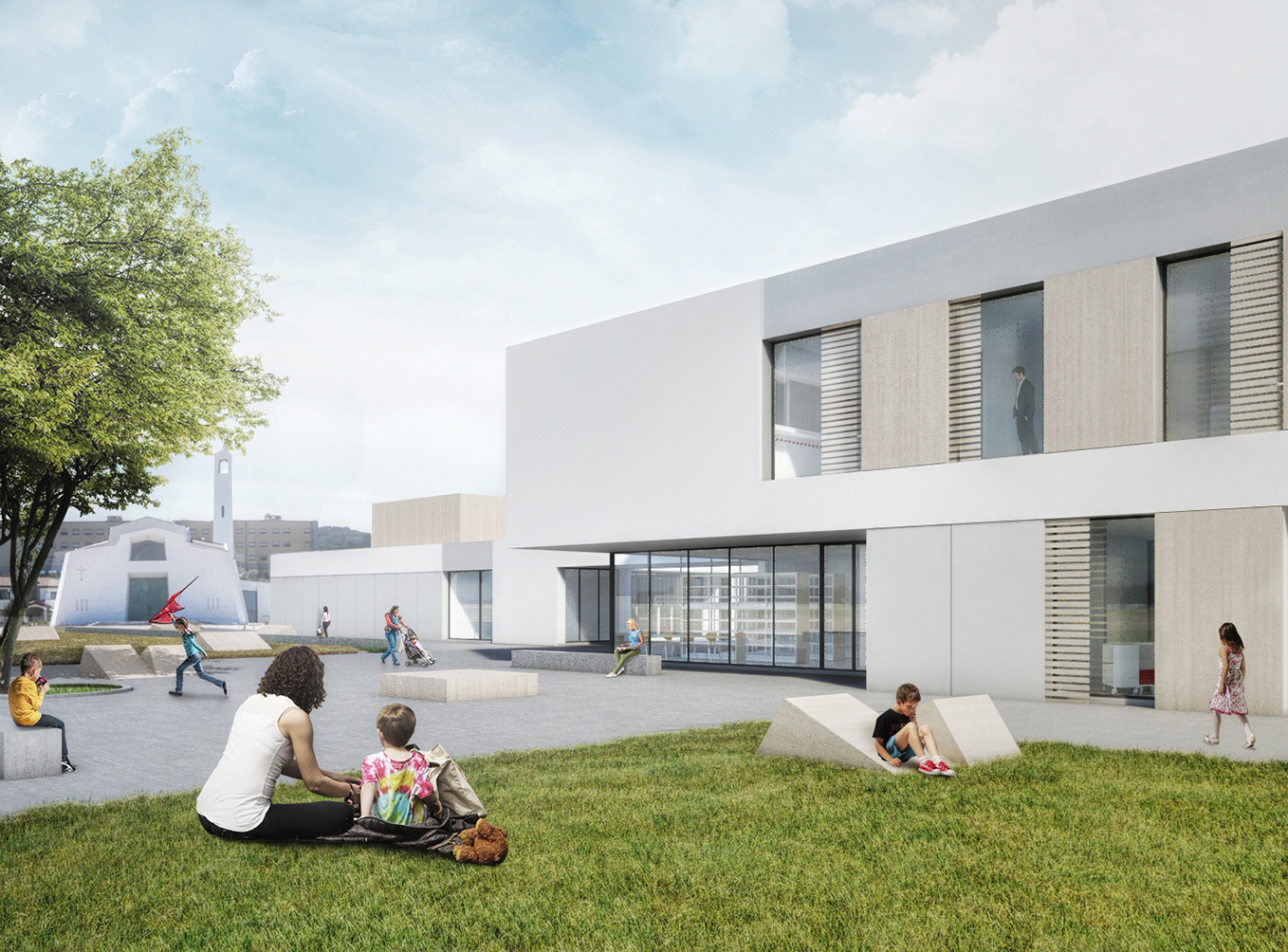 托儿所与小学综合体 · 绿色公共空间与教育的完美融合-2