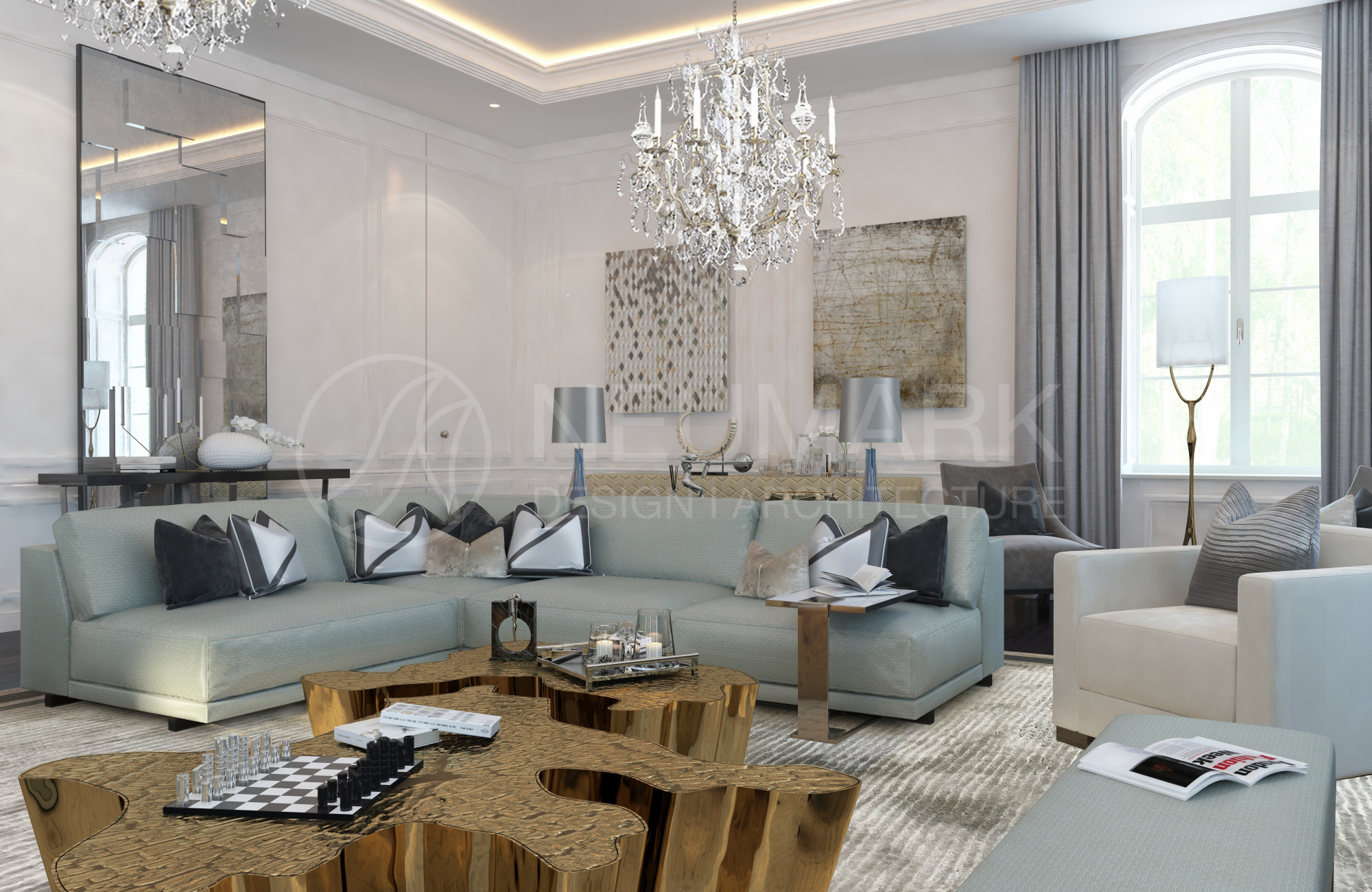 莫斯科英伦风豪华别墅设计-4