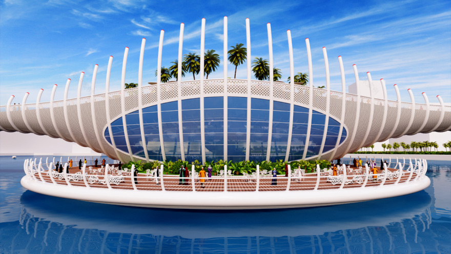 巴林"Murex"桥餐厅——水上建筑的惊艳之作-4