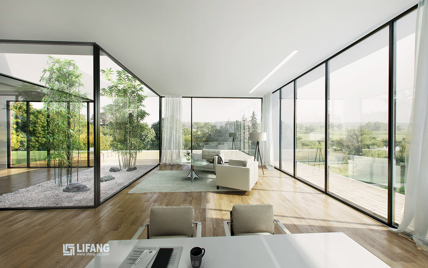 专业室内渲染公司展示办公空间设计佳作-0