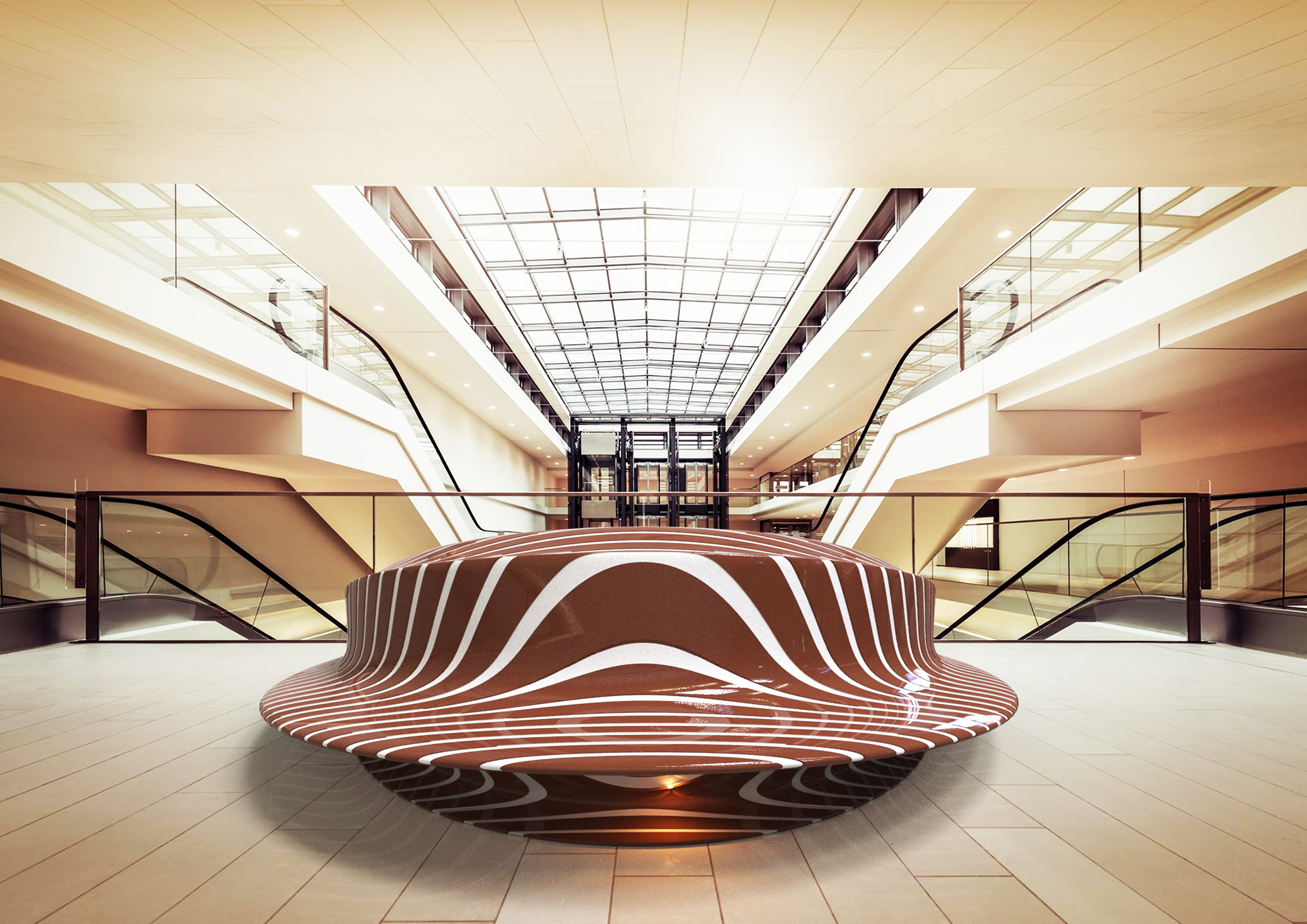 新月型公共座椅——现代建筑与室内空间的完美融合-5