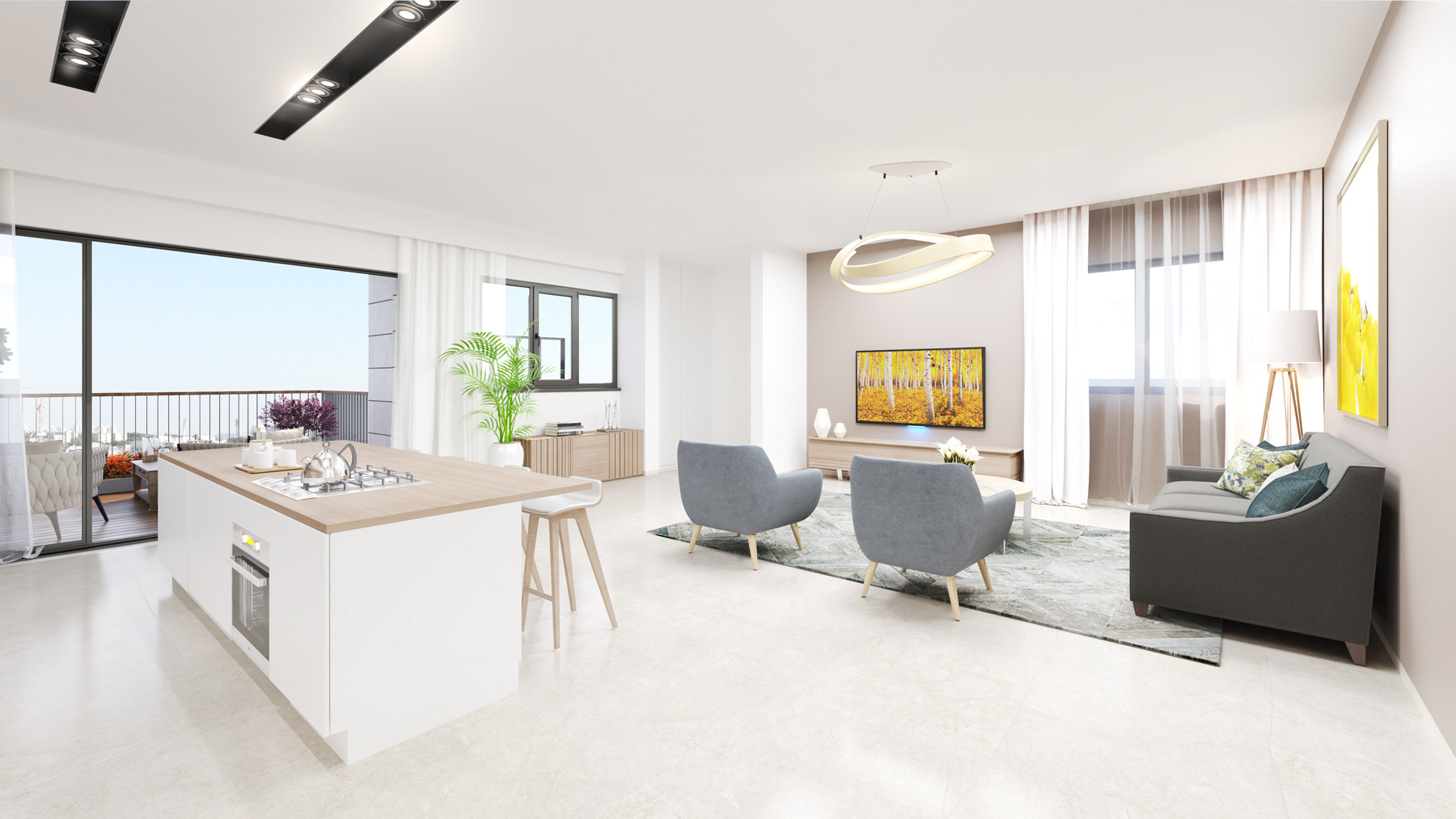 3d render Interior Designed by Ari Bruck-10