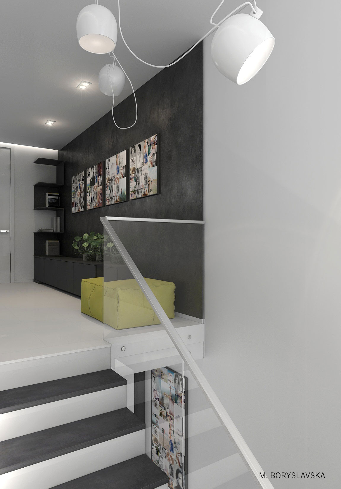 基辅 147 平米联排别墅现代室内设计-23