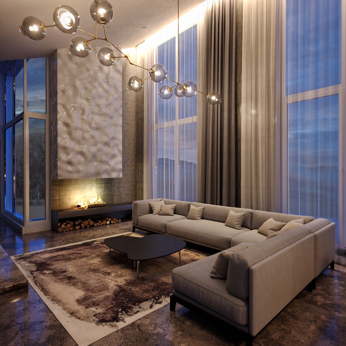 乌克兰极简私人住宅设计-20