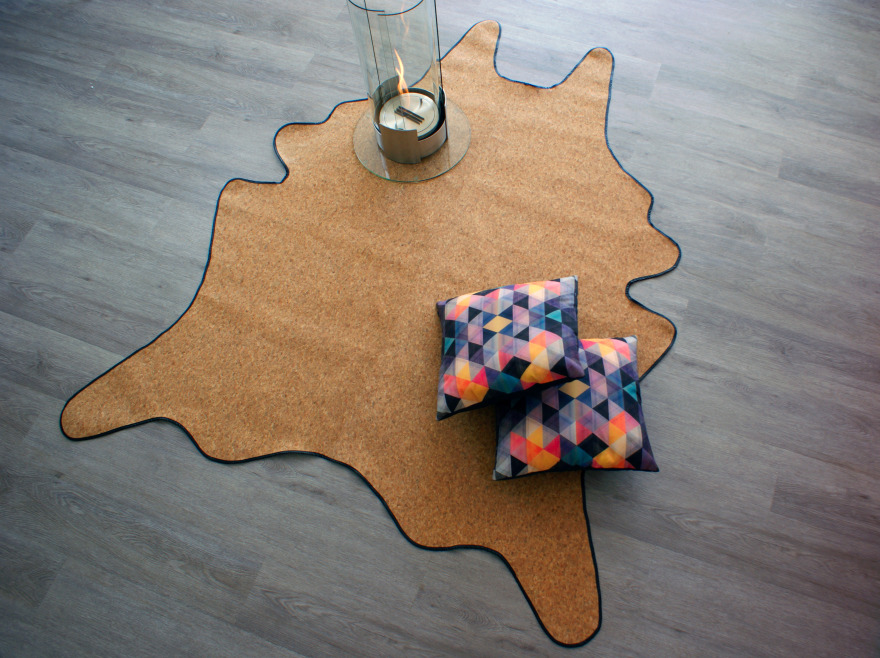 VEGAN 牛皮质地地毯-8