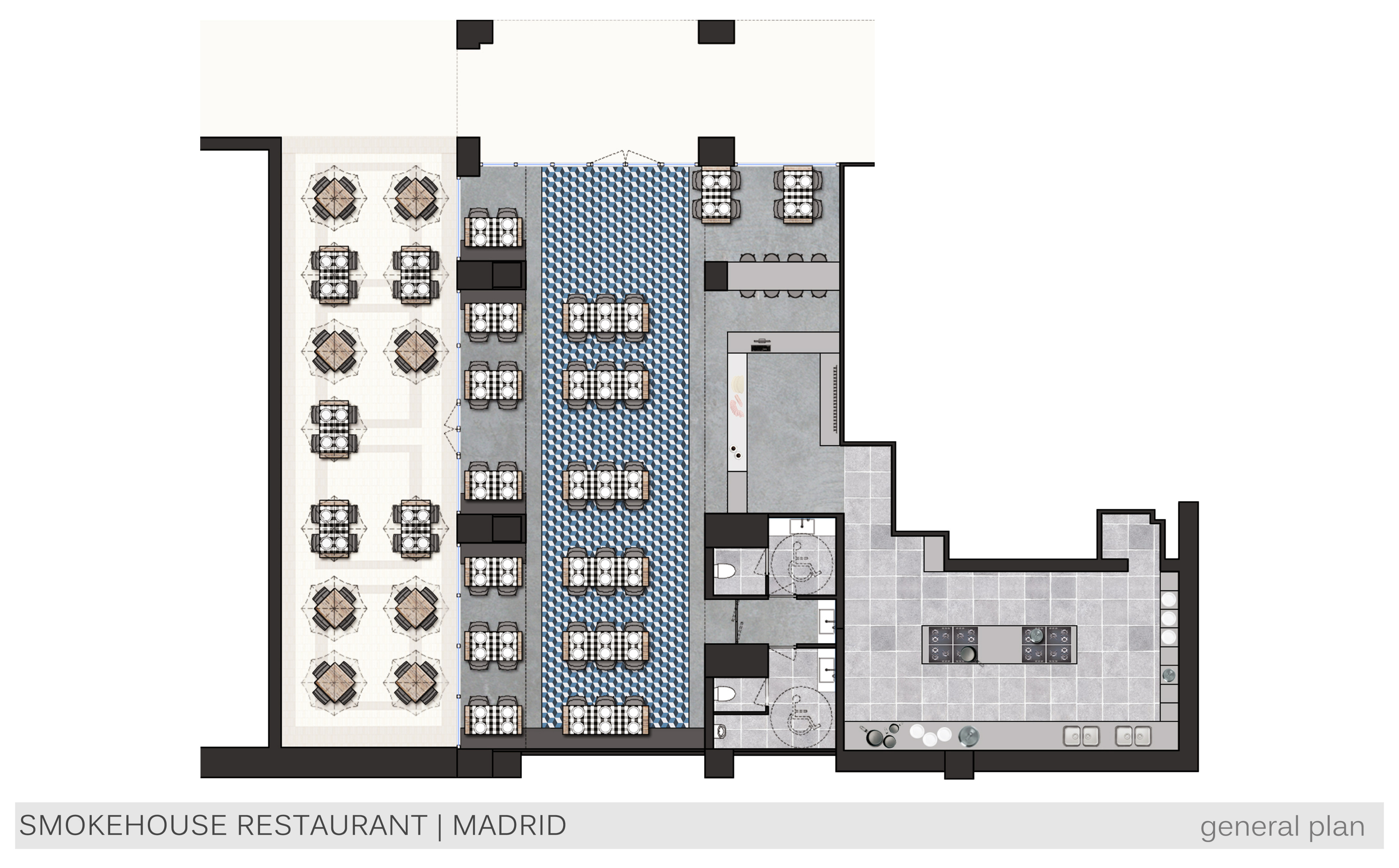 Madrid 西班牙城市烟熏屋餐厅设计大赛佳作-4