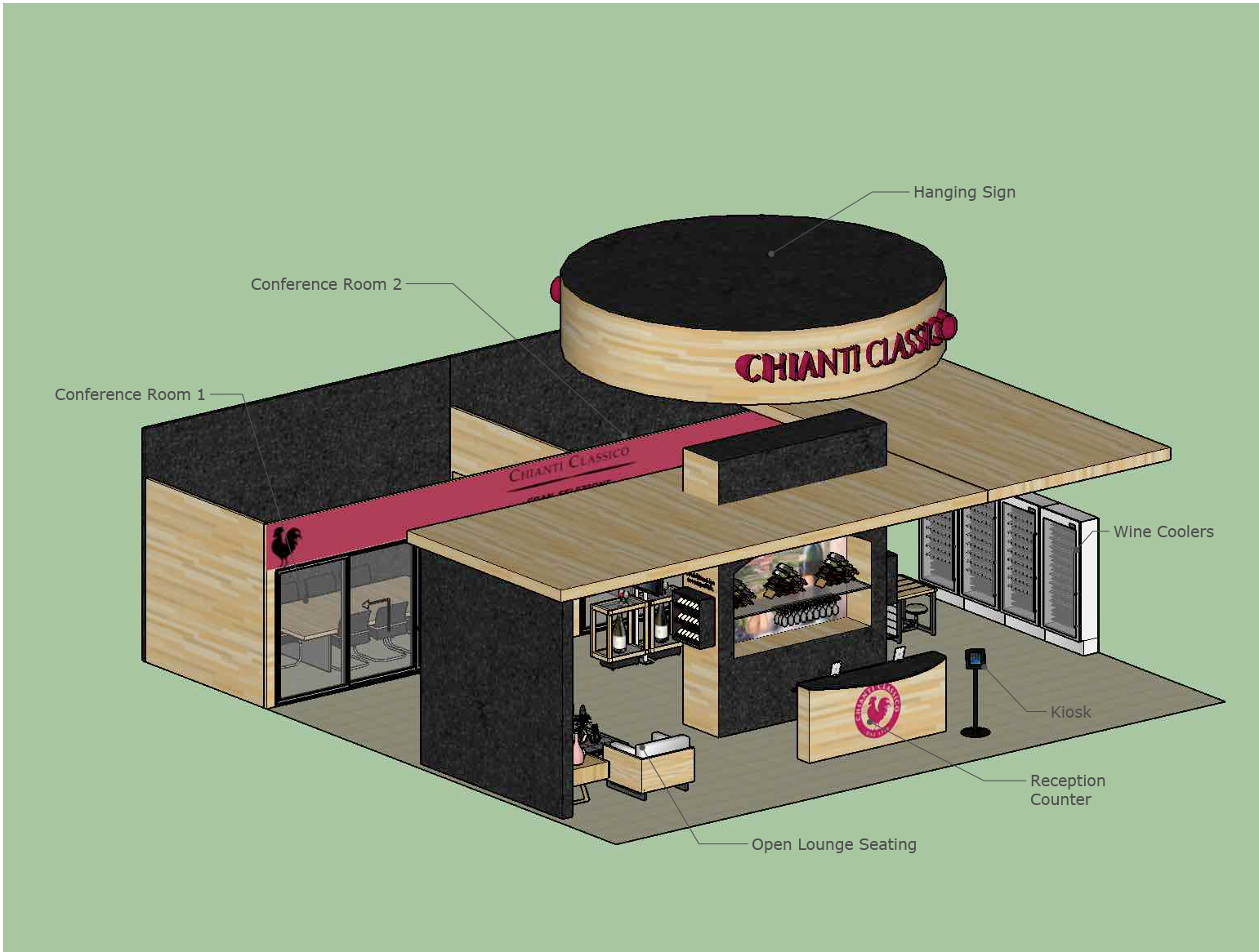 Chapman University 3D 渲染课程 40'·40'展览 booth 设计-7