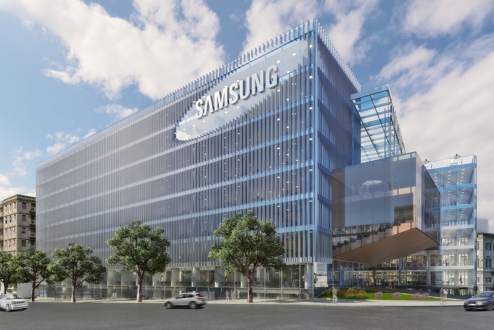 三星米兰总部大楼设计 | 双厂房建筑群打造公共广场-1