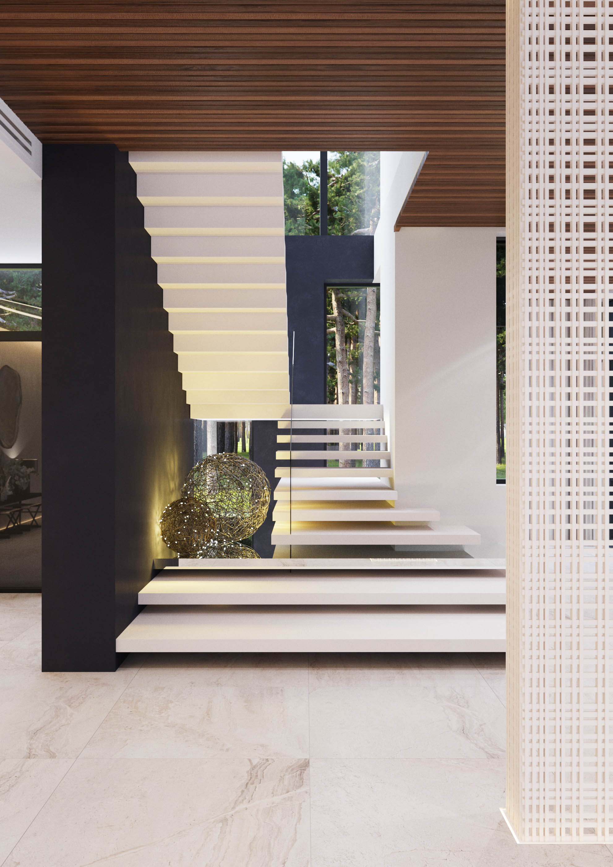 莫斯科乡村别墅 | 2017 年完工的单家庭住宅室内设计案例-32