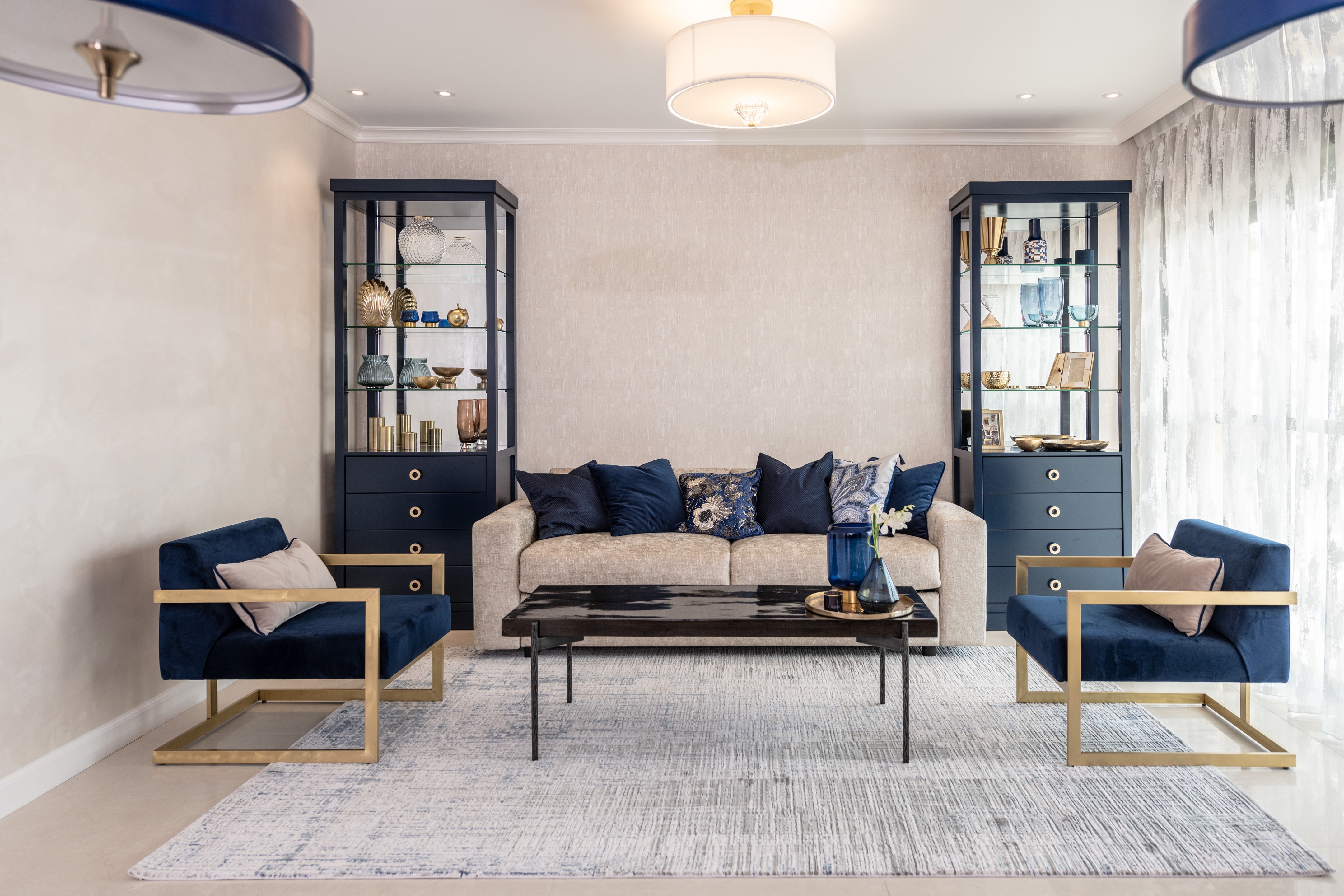 2018 年完成的蓝色公寓设计-1