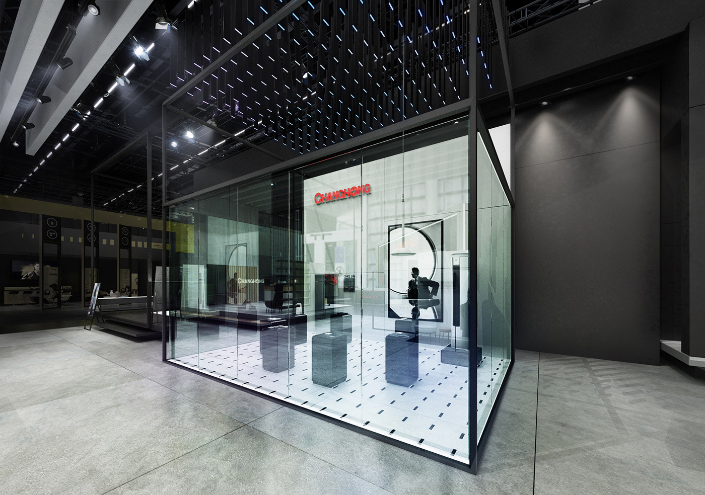 长虹 IFA 柏林展台设计 | 现代建筑模块与智能家居的完美融合-22