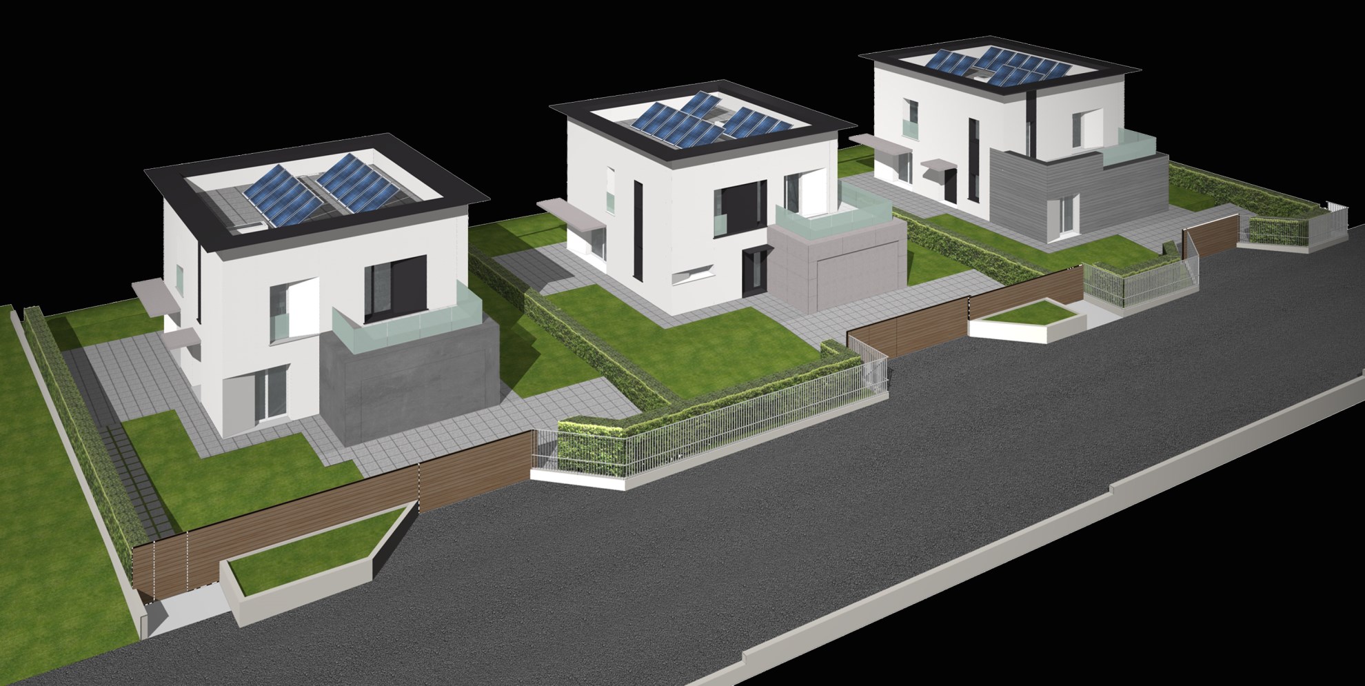 简约风格的三户独立别墅设计-13