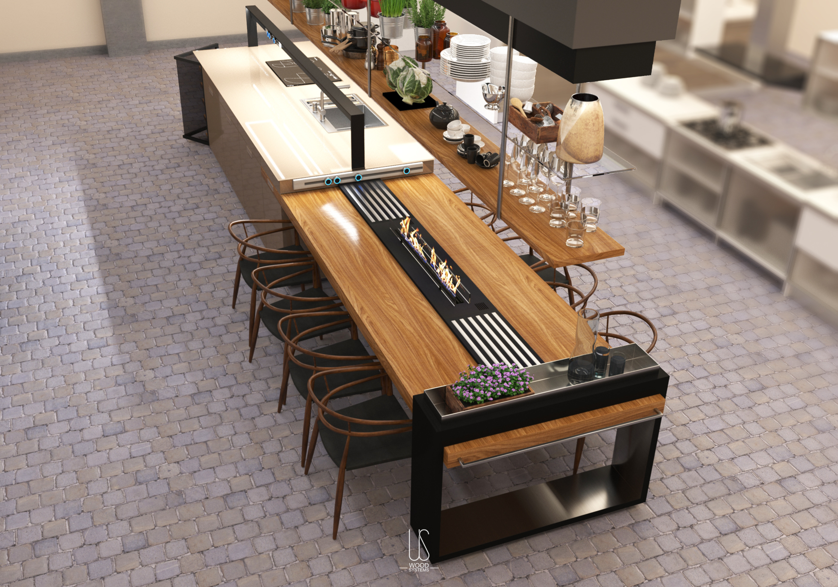 乌克兰现代厨房岛设计,打造温馨生活空间-19