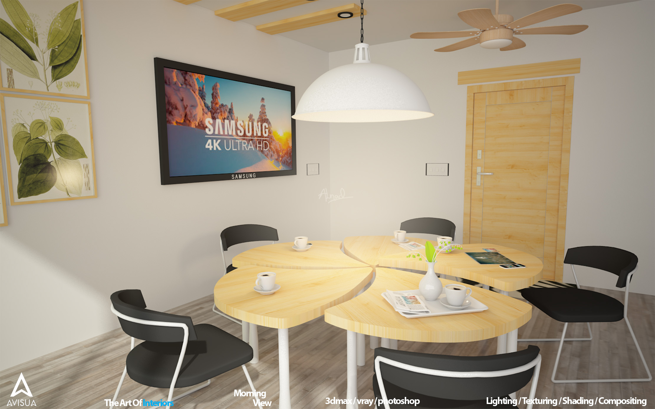 Architecture - Room / Round Modern Table-12