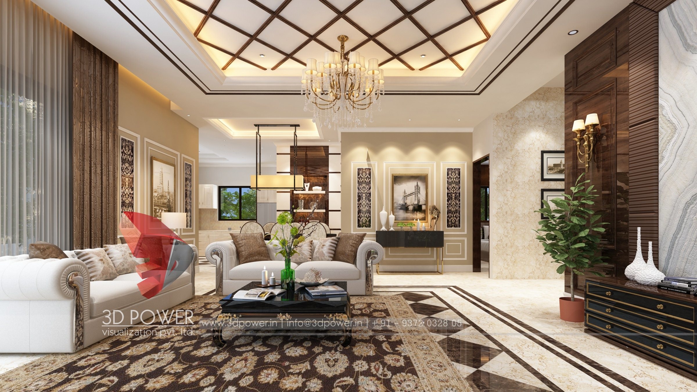 3D 室内设计案例 | 单家庭住宅的精致室内空间-19