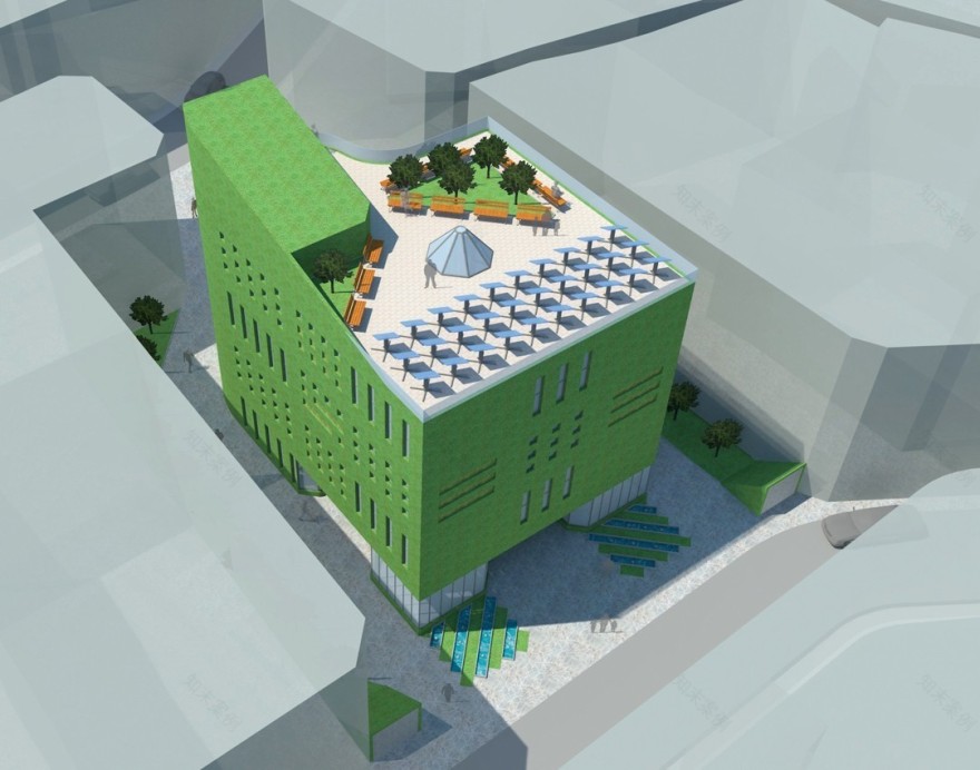 2014 年可持续建筑设计与绿色屋顶的融合-7