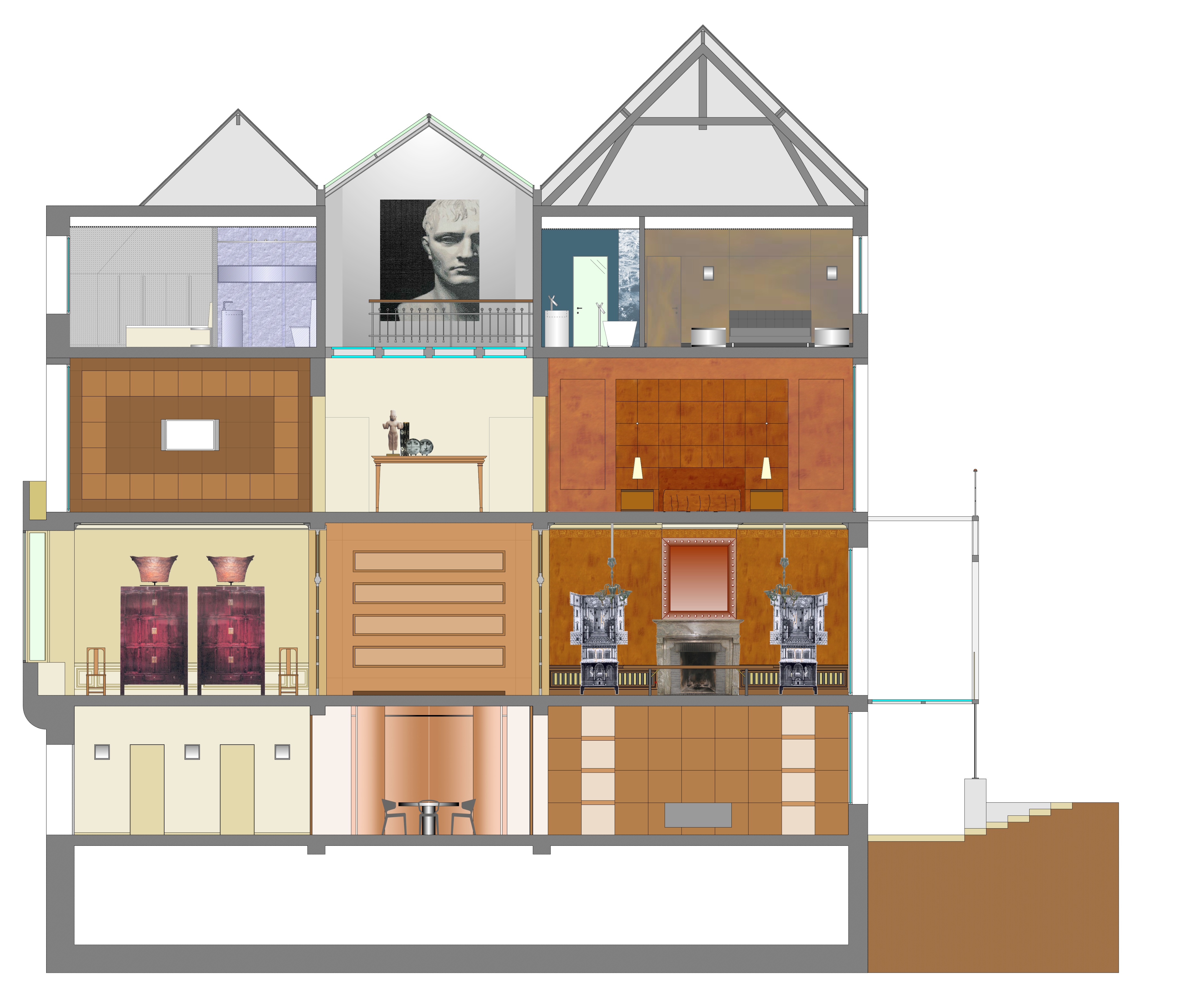 2006 年私人住宅设计 | 定制家具与独特室内风格-23