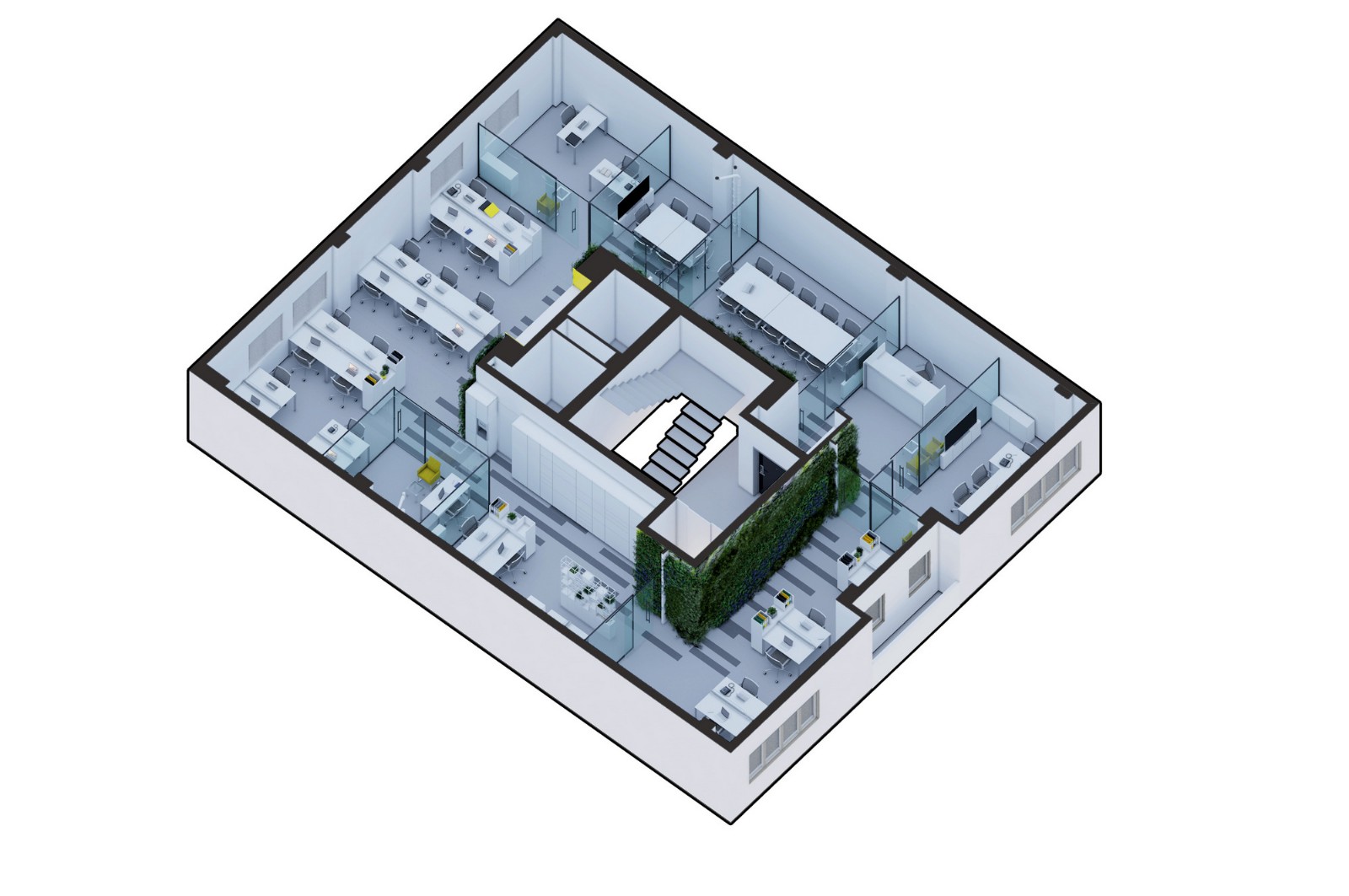 德黑兰 Bazargan Kala 农业公司现代绿植墙办公室-4