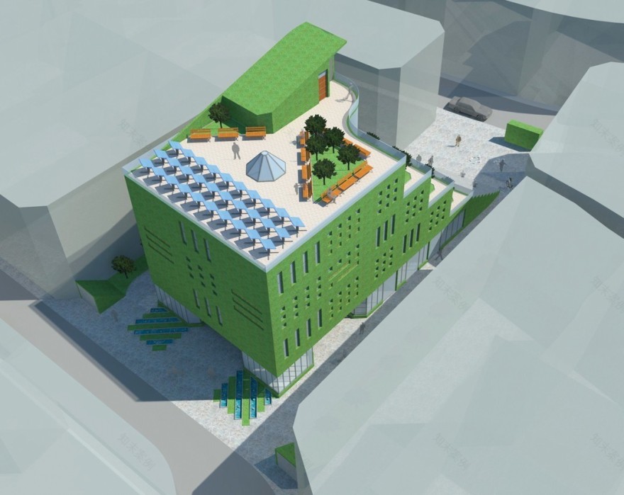 2014 年可持续建筑设计与绿色屋顶的融合-9