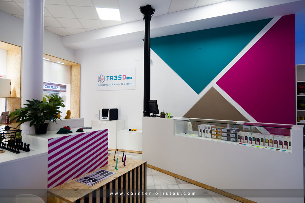 2017 年完成的 TR3SD 3D 打印机商店室内设计-7
