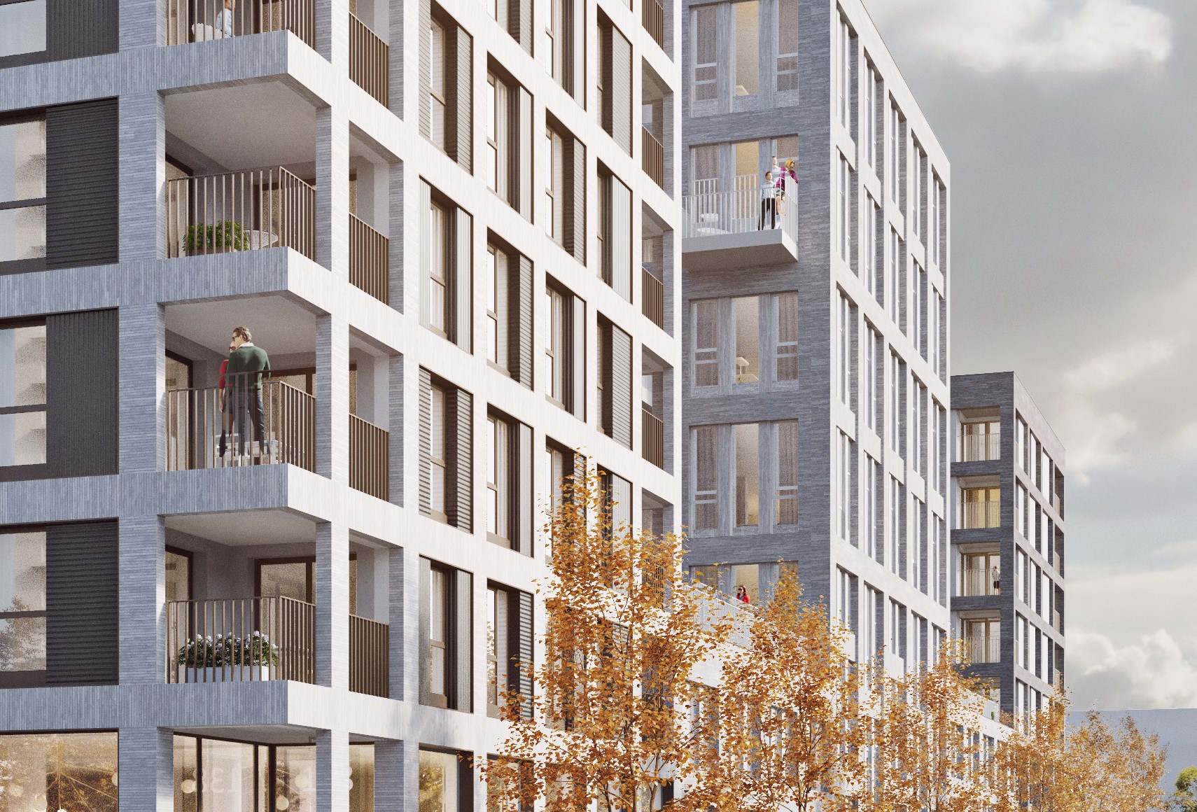 融合城市环境的建筑转折点-1