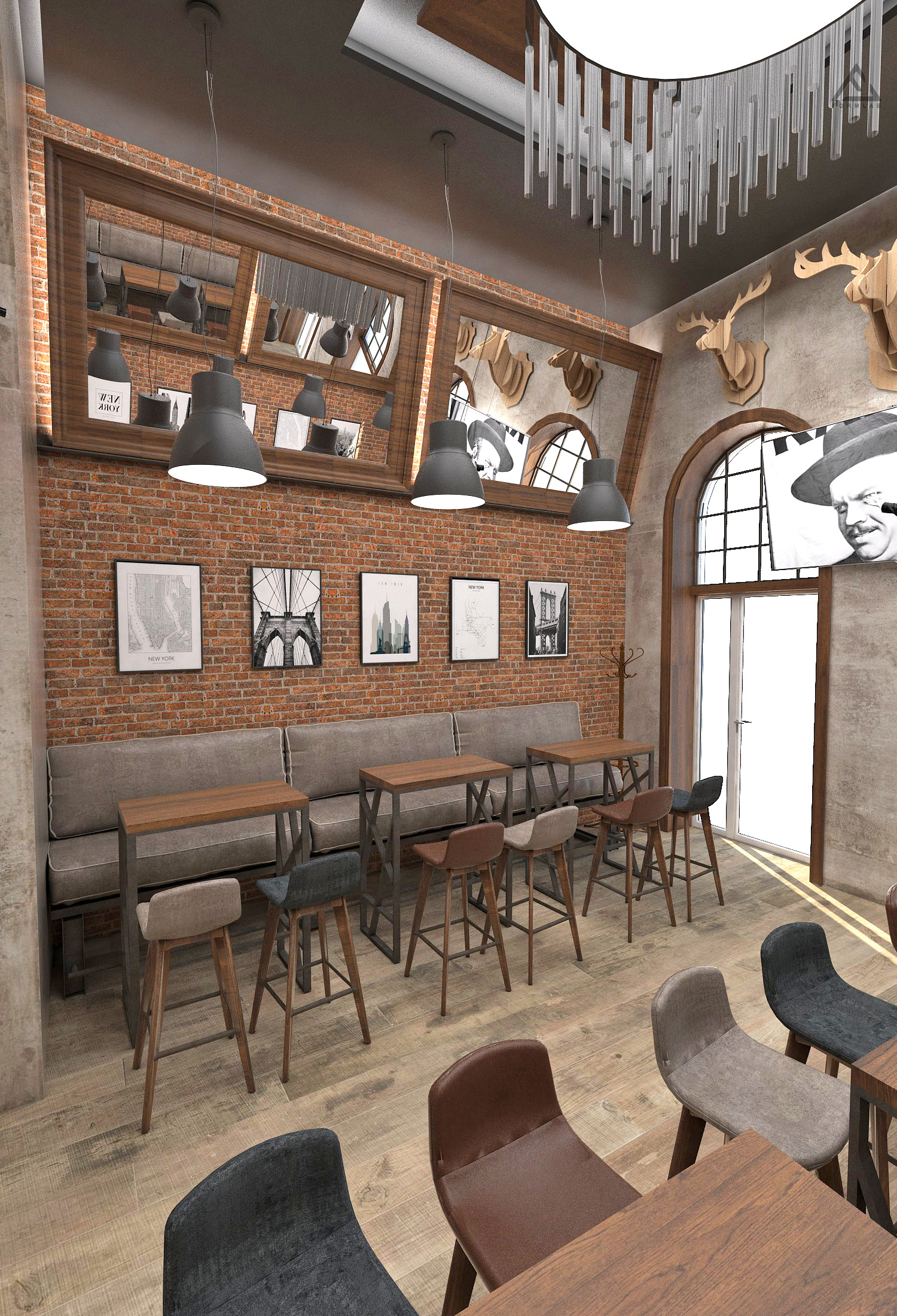 2018 年工业风酒吧设计-1