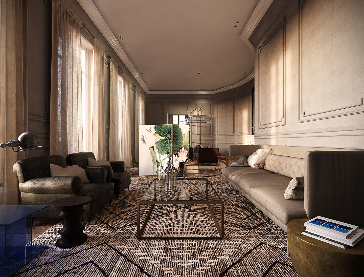 巴黎复式公寓 | 古老建筑中的现代居住艺术-6