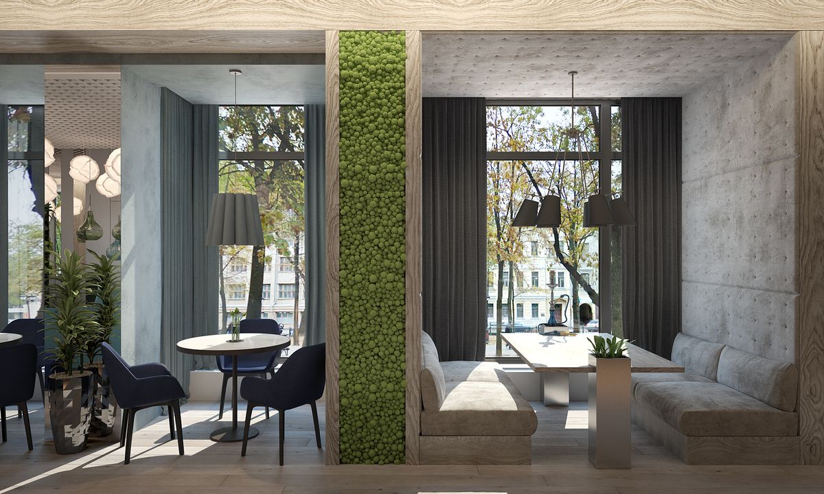 公园大道餐厅,哈尔科夫的中性色调折衷主义空间-3