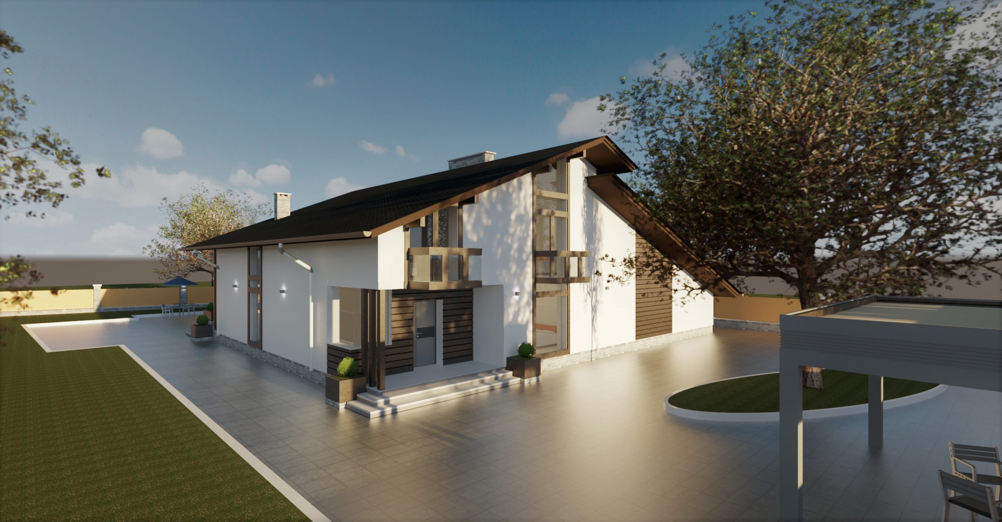 2019 年完工的 350 平米德国风格木框架住宅-1