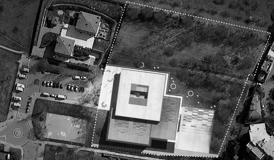 简约几何校园建筑,兼顾生态环保与美学-1