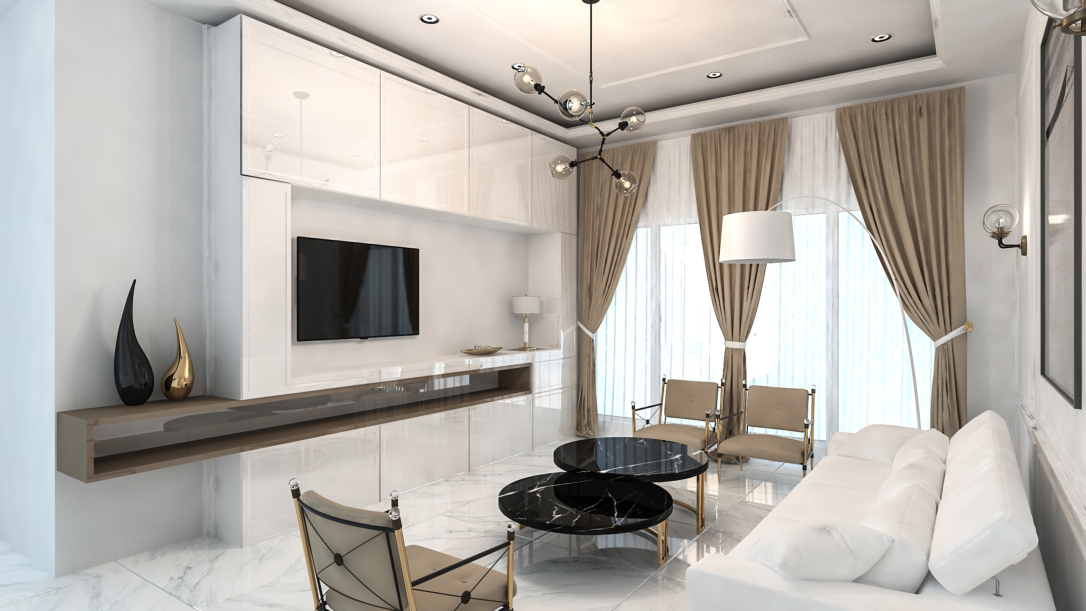 现代简约客厅设计案例-15