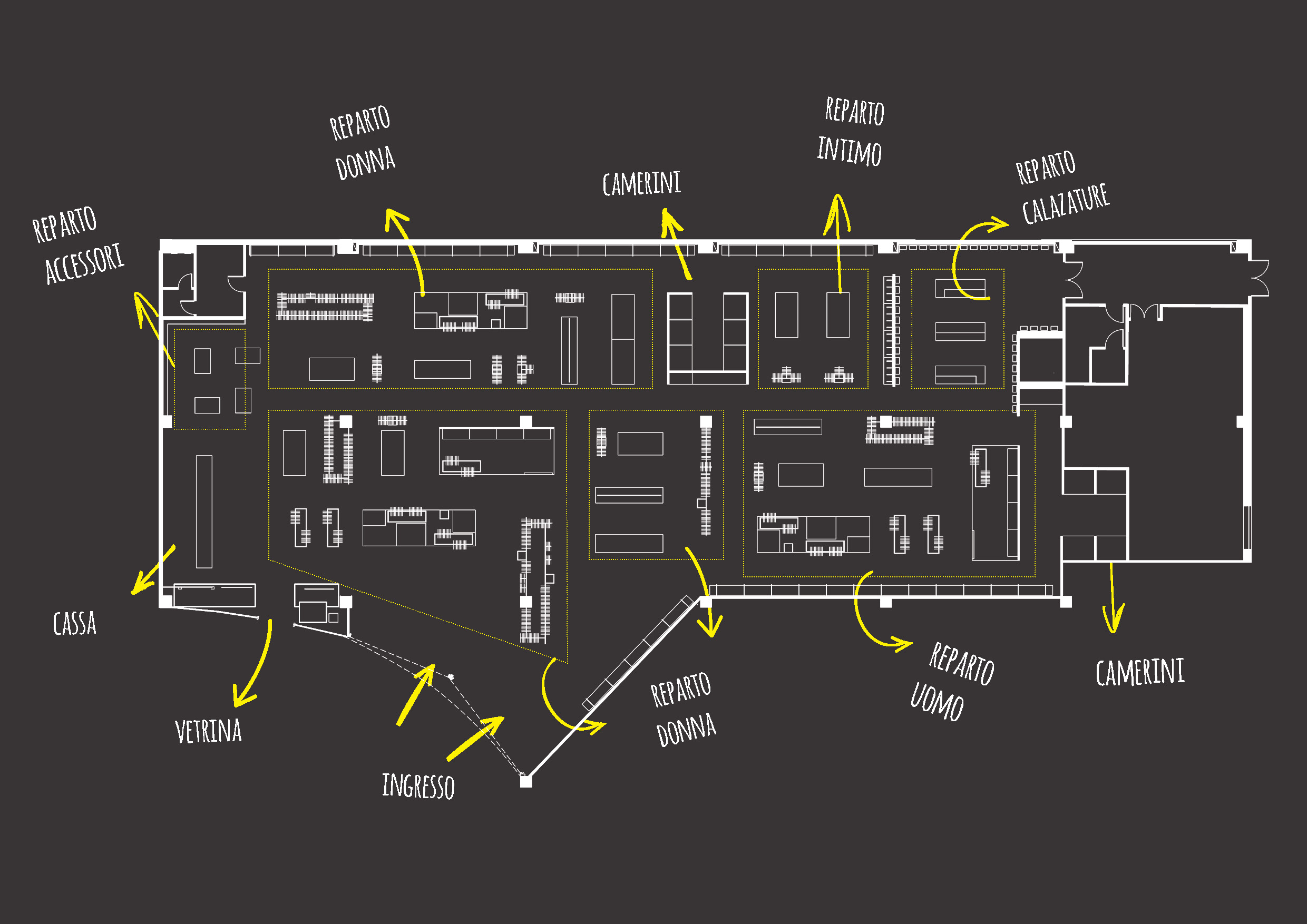 灵活模块与墙面系统打造低成本时尚品牌店-11
