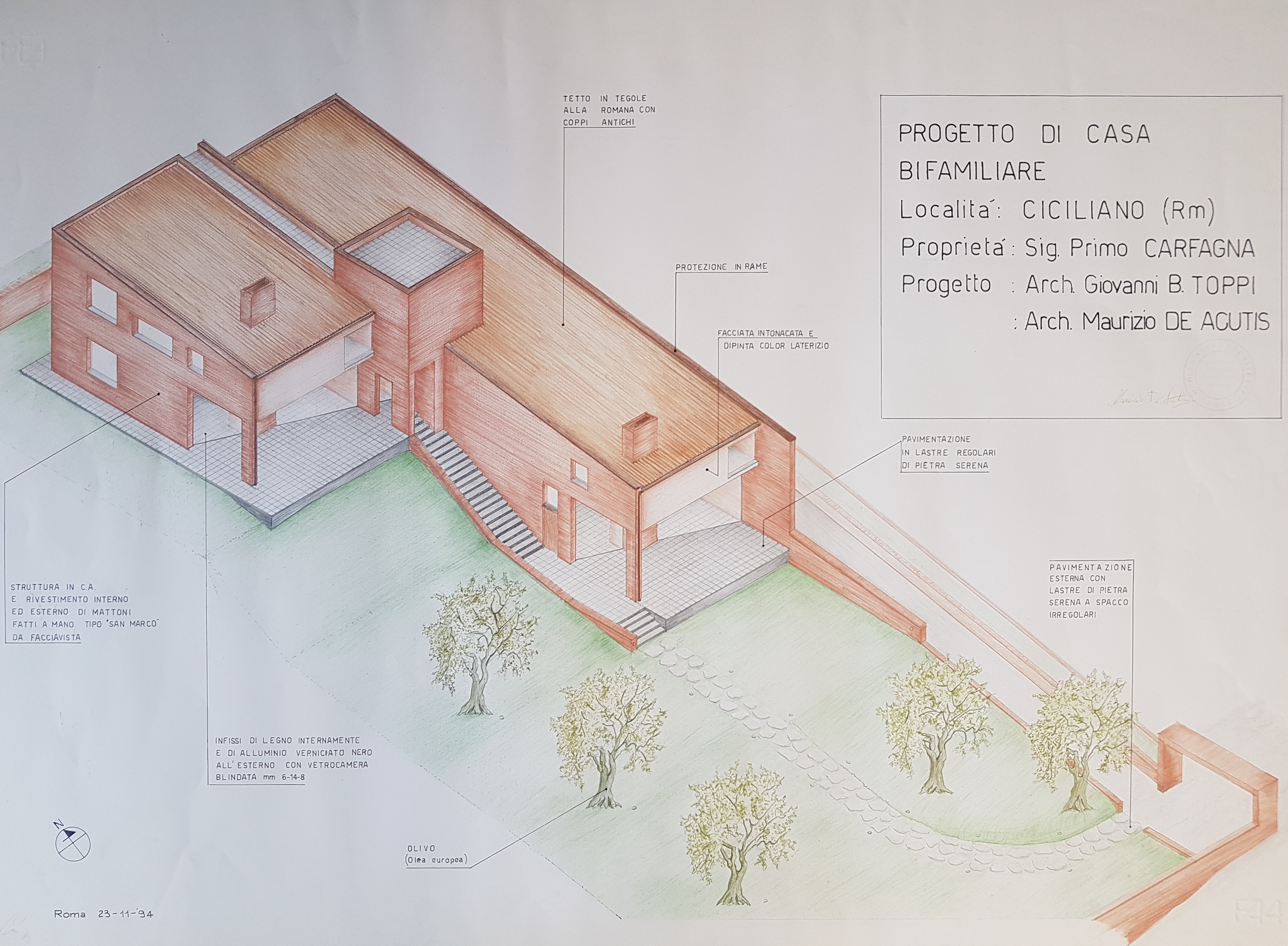 意大利橄榄树丛中的双层别墅设计-1