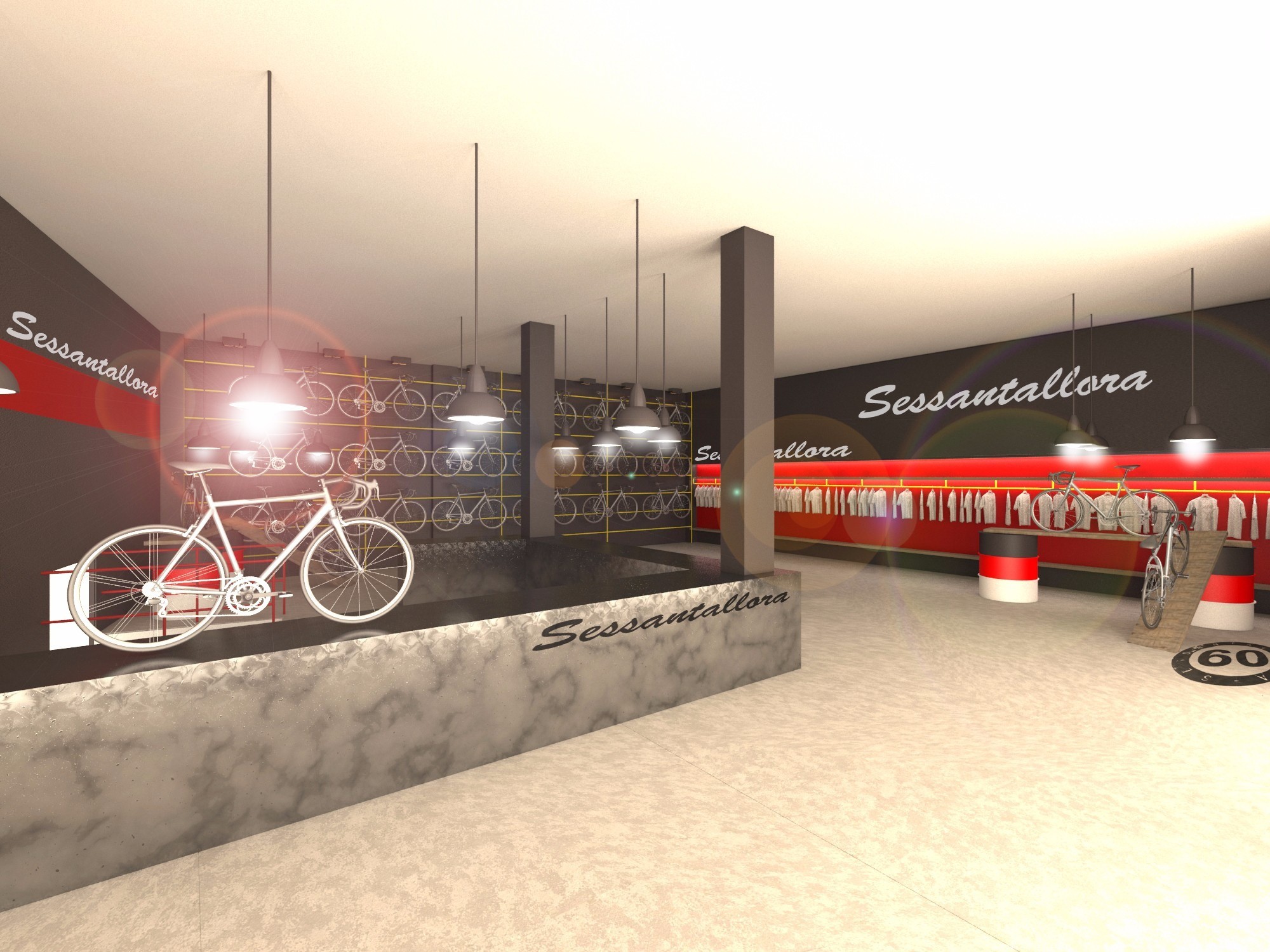 2015 年完成的意大利自行车商店设计-1