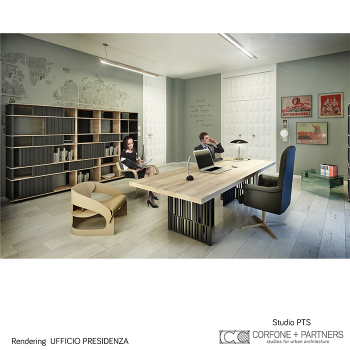 意大利 Foggia 市历史建筑改造的现代办公空间-0