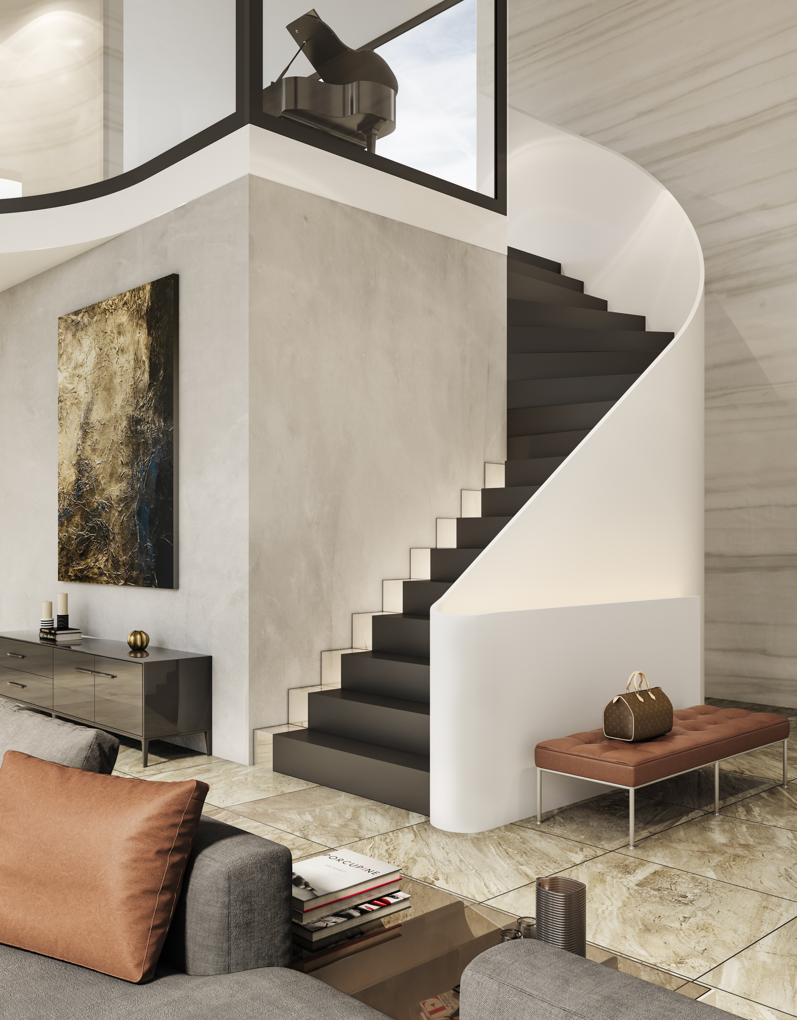 洛杉矶顶层公寓——“壳”式家具打造独特空间-11