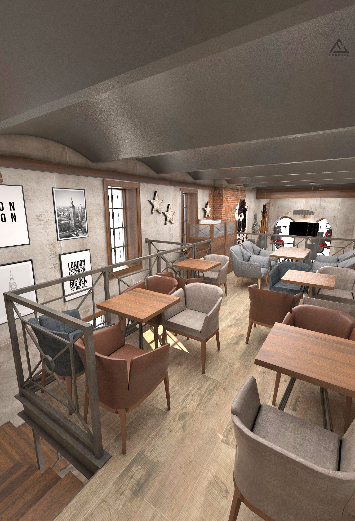 2018 年工业风酒吧设计-15