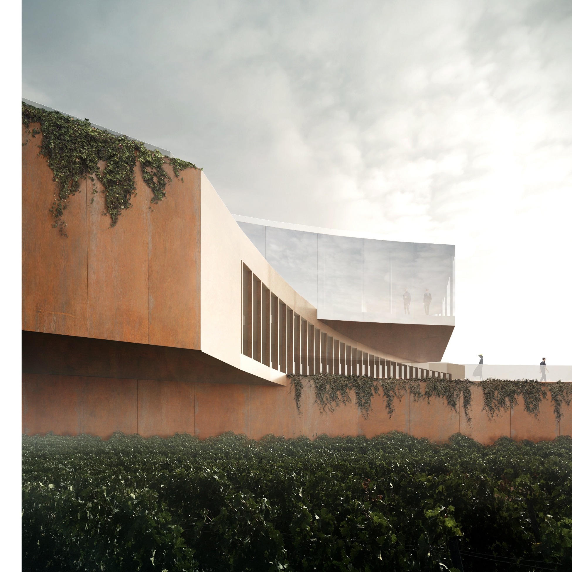 融合自然的现代酒庄设计-0