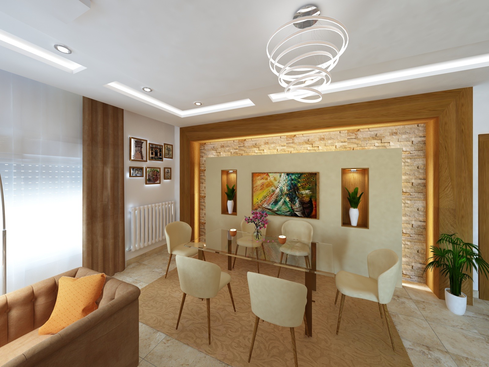 美食·视图 1·，美食·视图 2·，美食·视图 3·，大厅·夜间空间·，大厅朝向夜间空间-1