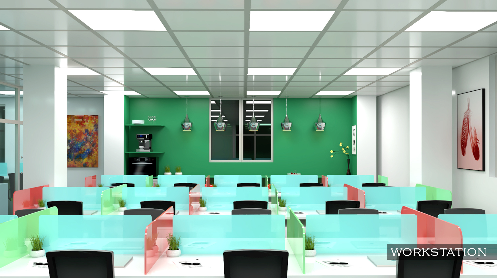 印度班加罗尔办公室空间设计与视觉化-1