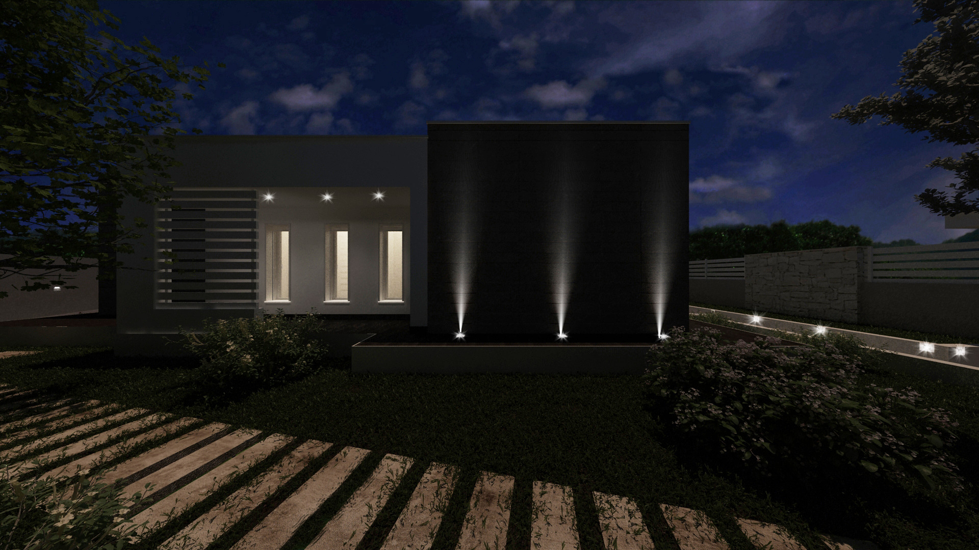 现代家庭别墅设计，室内外和谐共生-17